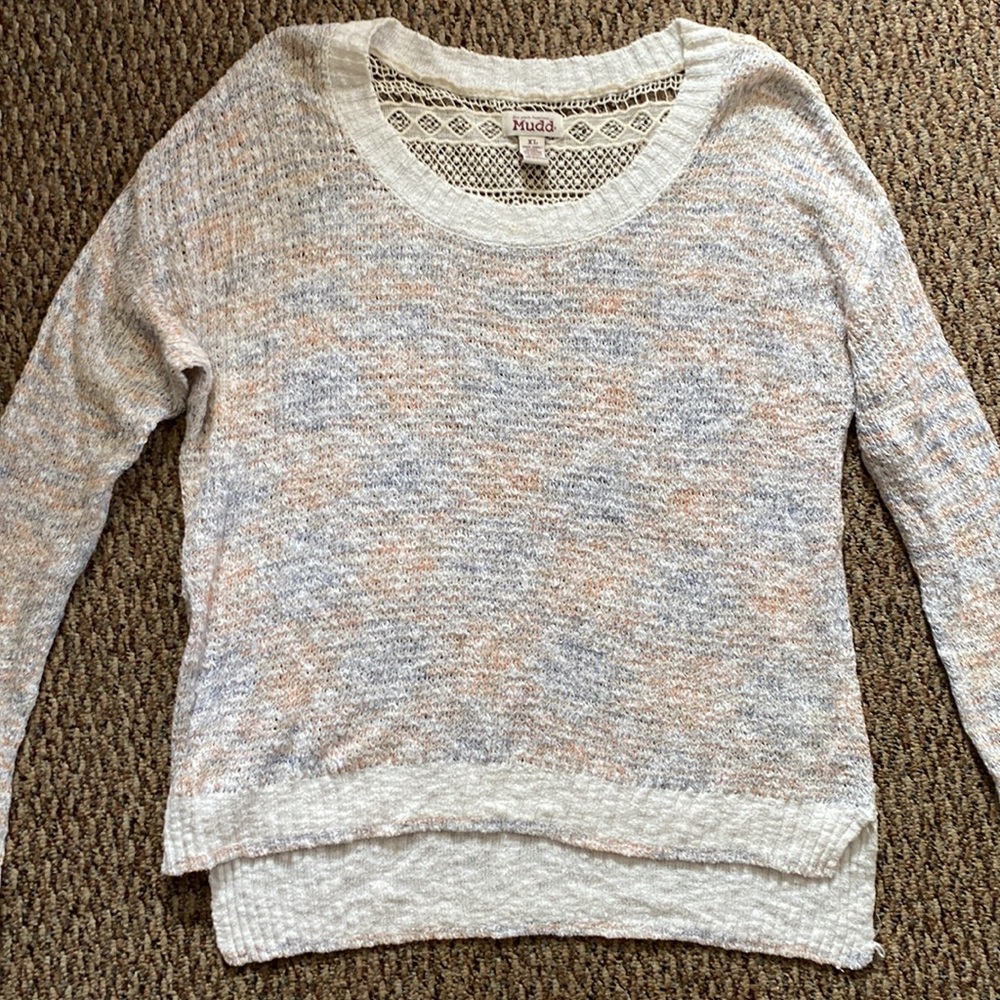 MUDD Lace Back Sweater - Juniors